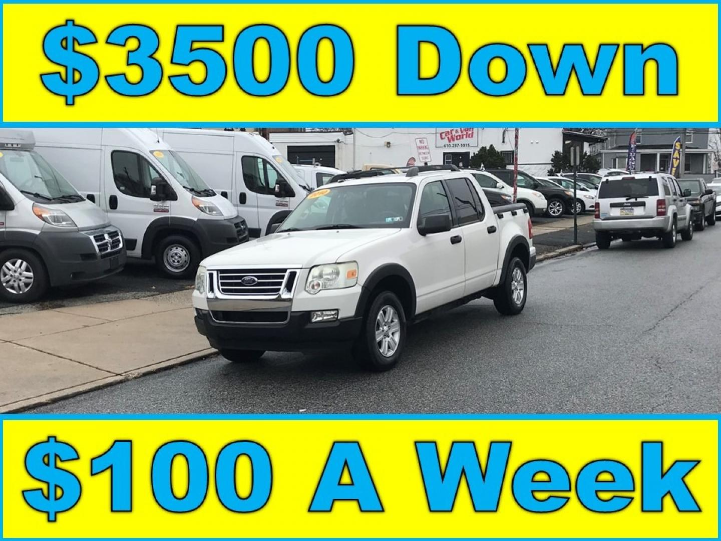 2010 White /Gray Ford Explorer Sport Trac XLT (1FMEU5BE9AU) with an 4.0 V6 engine, Automatic transmission, located at 577 Chester Pike, Prospect Park, PA, 19076, (610) 237-1015, 39.886154, -75.302338 - 2010 Ford Explorer Sport Trac XLT: Only 135k miles, 4x4, new PA inspection, SUPER clean, runs LIKE NEW! This vehicle comes inspected and has been given a bumper to bumper safety check. It is very clean, reliable, and well maintained. We offer a unique pay plan that is known for being the easiest - Photo#0